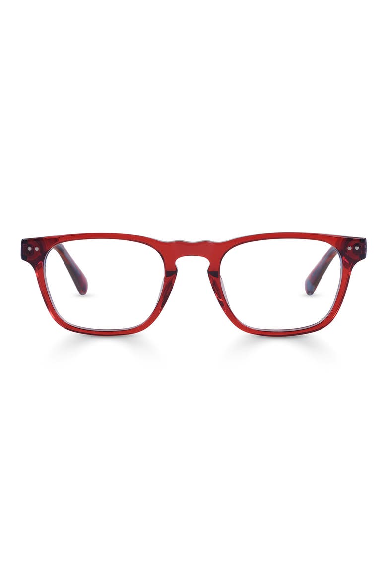 Old Sport 47mm Rectangular Reading Glasses, Main, color, RED LAYER