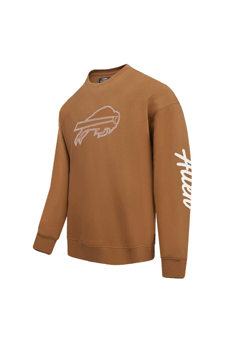 PRO STANDARD Men's Pro Standard Josh Allen Brown Buffalo Bills Pullover Crewneck Sweatshirt, Alternate, color, Brown