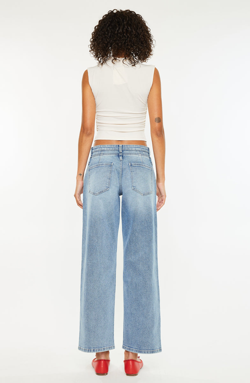 Kancan Bodie Low Slung Baggy Jeans In Medium Wash