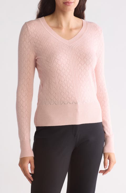 Pointelle Stitch Vintage Sweater