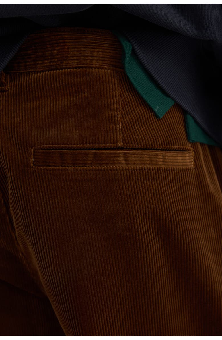 H&M Relaxed Fit Corduroy Trousers, Alternate, color, Dark Brown