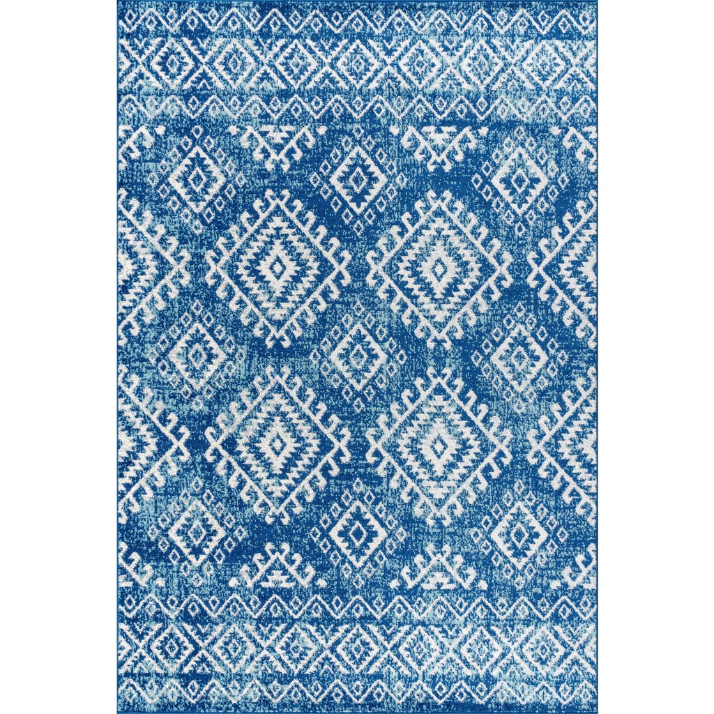 Jonathan Y Moroccan Hype Boho Vintage Area Rug In Blue/white