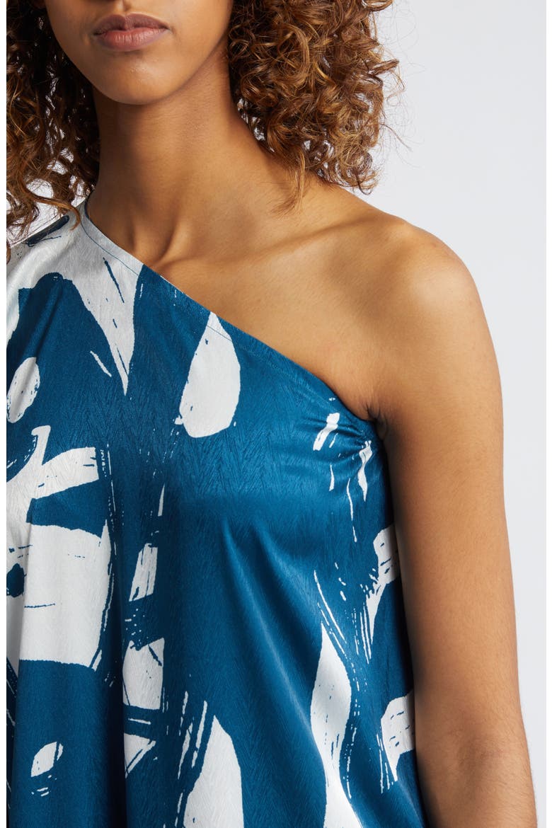 Satu One-Shoulder Dress, Alternate, color, BLUE