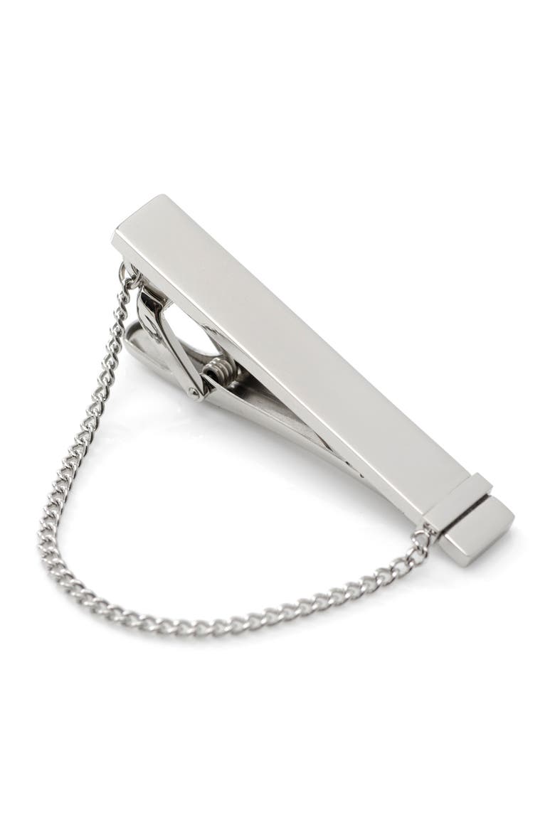 Chain Tie Clip, Alternate, color, SILVER