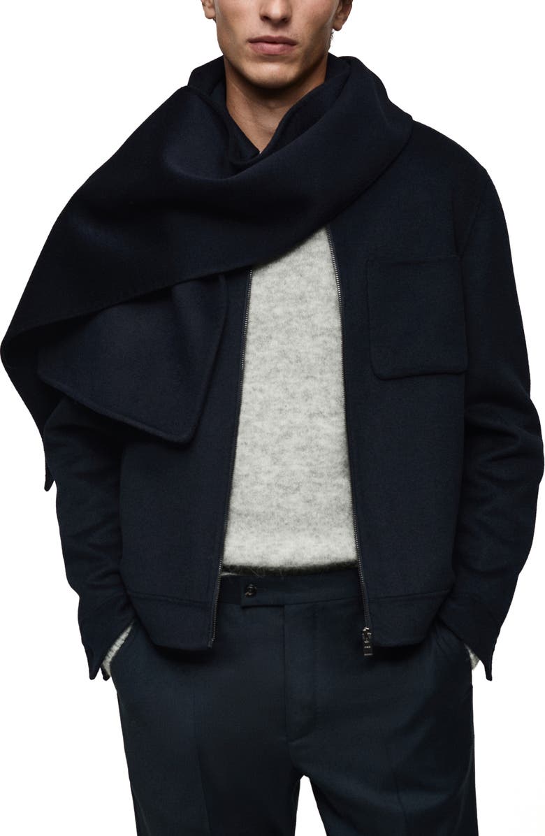 MANGO Wool Blend Scarf, Main, color, 