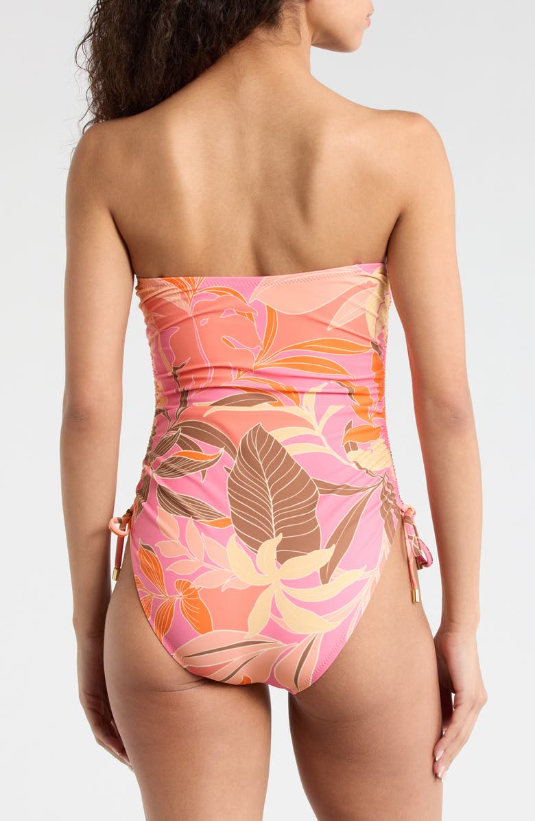 Sanctuary Banded Side Ruched One-Piece Swimsuit, Alternate, color, Multi