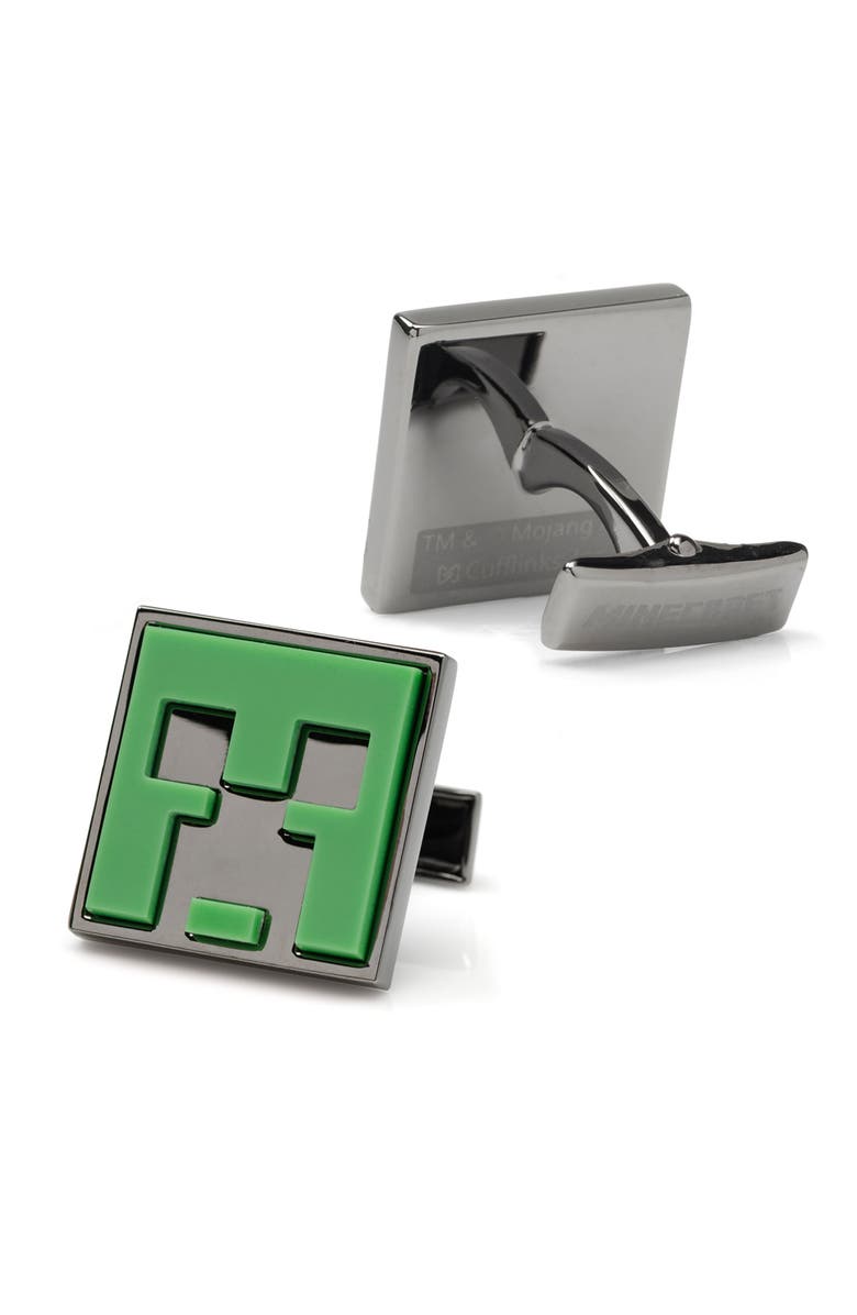 Cufflinks, Inc. Minecraft Creeper Cuff Links, Main, color, Green