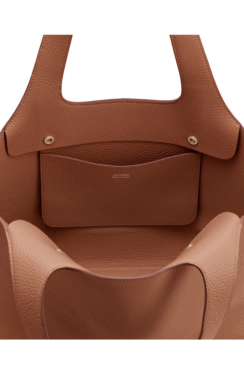 Cuyana System 16-Inch Laptop Leather Tote, Alternate, color,