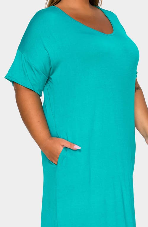 L I V D Olivia Short Sleeve Midi Dress In Blue