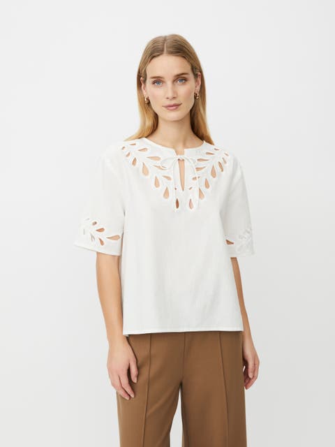 MaDyselle Cutwork Detail Blouse