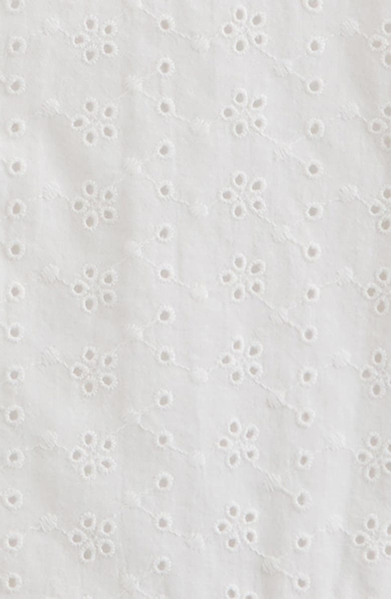 Nordstrom Kids' Bow Front Cotton Broderie Anglaise Top, Alternate, color, White