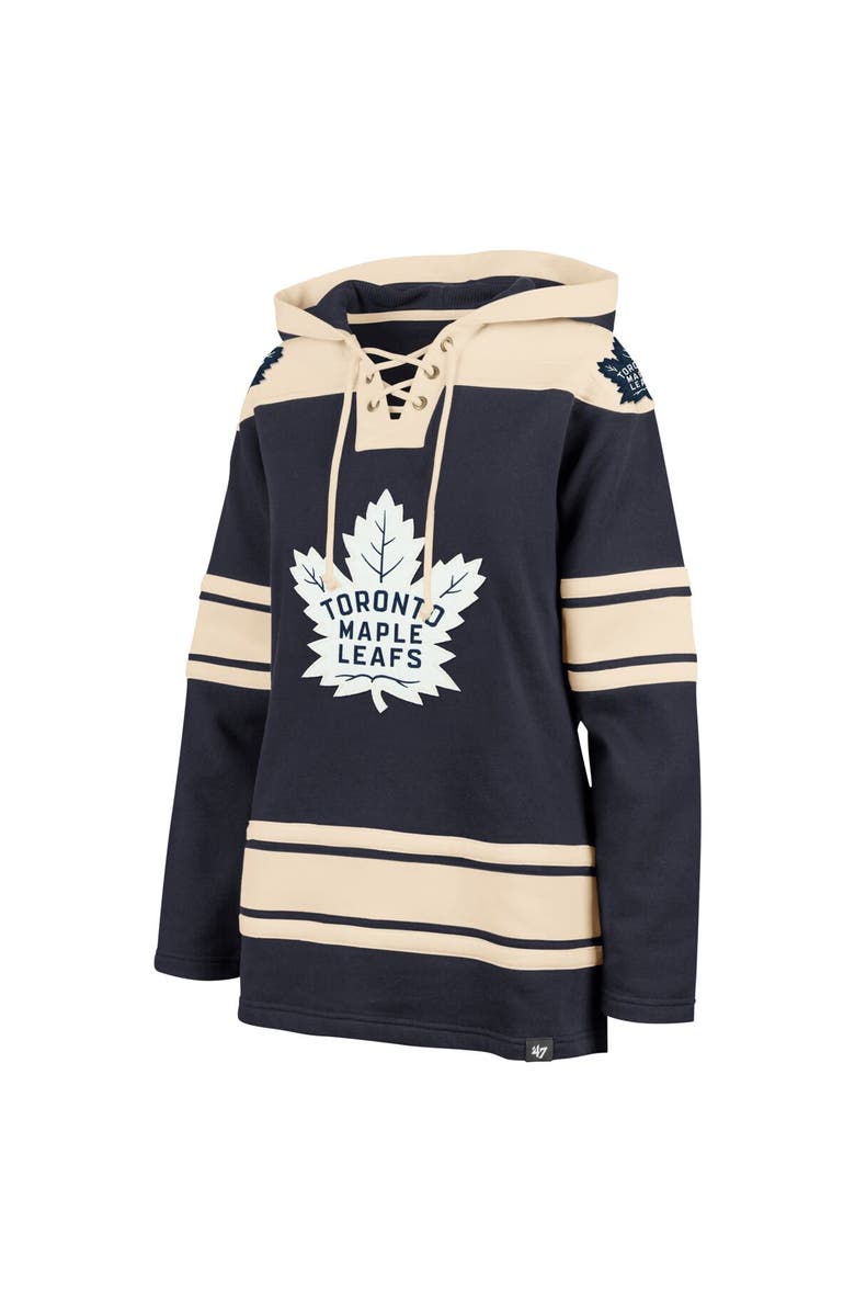 '47 Women's '47  Navy Toronto Maple Leafs Superior Lacer Pullover Hoodie, Alternate, color, 