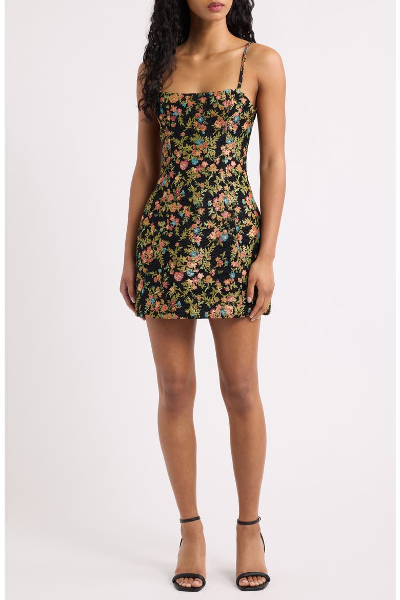 Sydney Floral Print Sleeveless Minidress, Main, color, MULTI