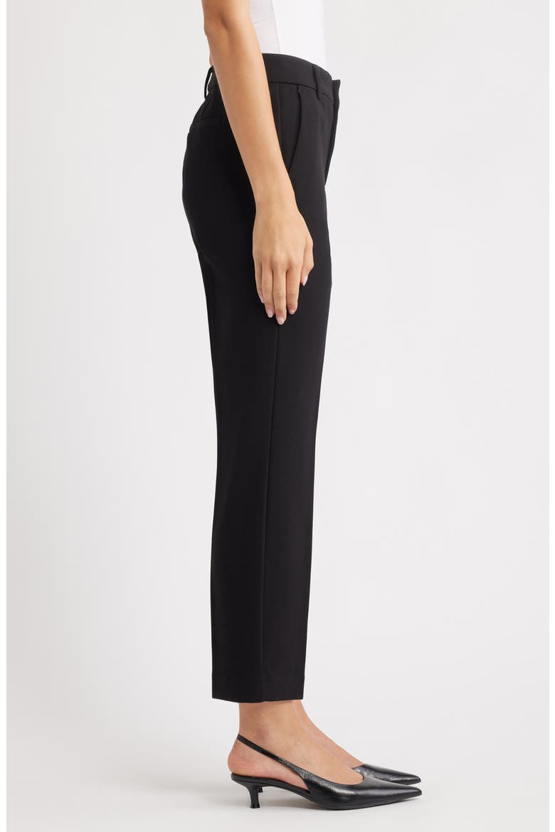 Kelsey Straight Leg Ponte Pants, Alternate, color, BLACK