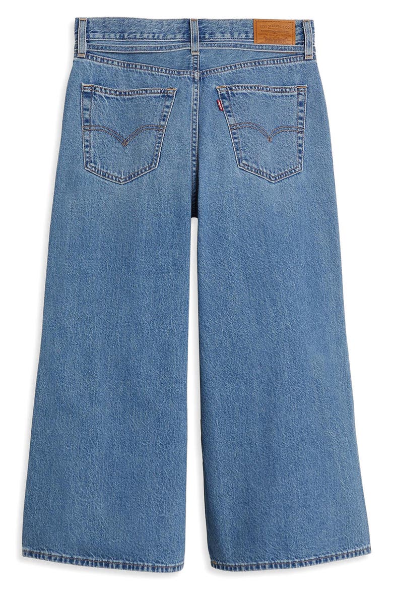 XL High Waist Wide Leg Culotte Jeans, Alternate, color, HOT AND COLD
