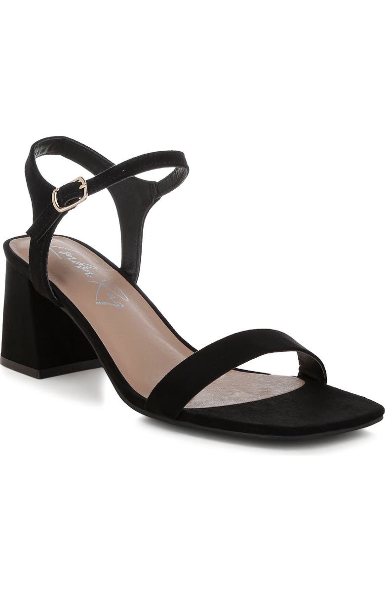 LONDON RAG Akiya Block Heel Sandal, Main, color, Black