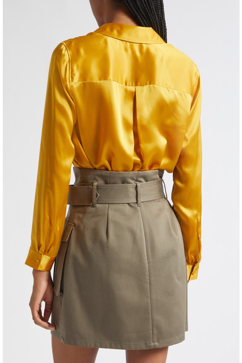 Tyler Silk Blouse, Alternate, color, GOLDEN SPICE