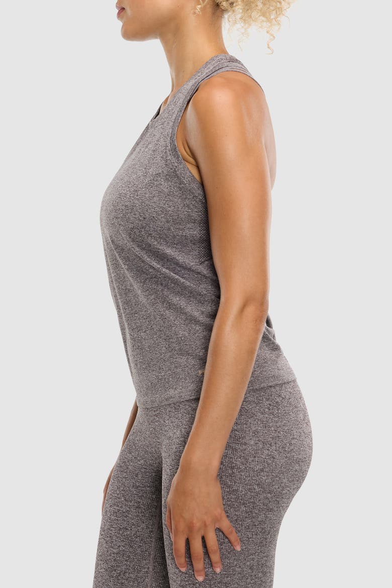Seamless Melange Tank, Alternate, color, Cocoa