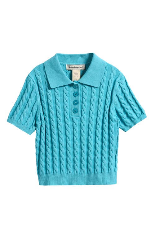 COTTON EMPORIUM COTTON EMPORIUM KIDS' CABLE POLO SWEATER