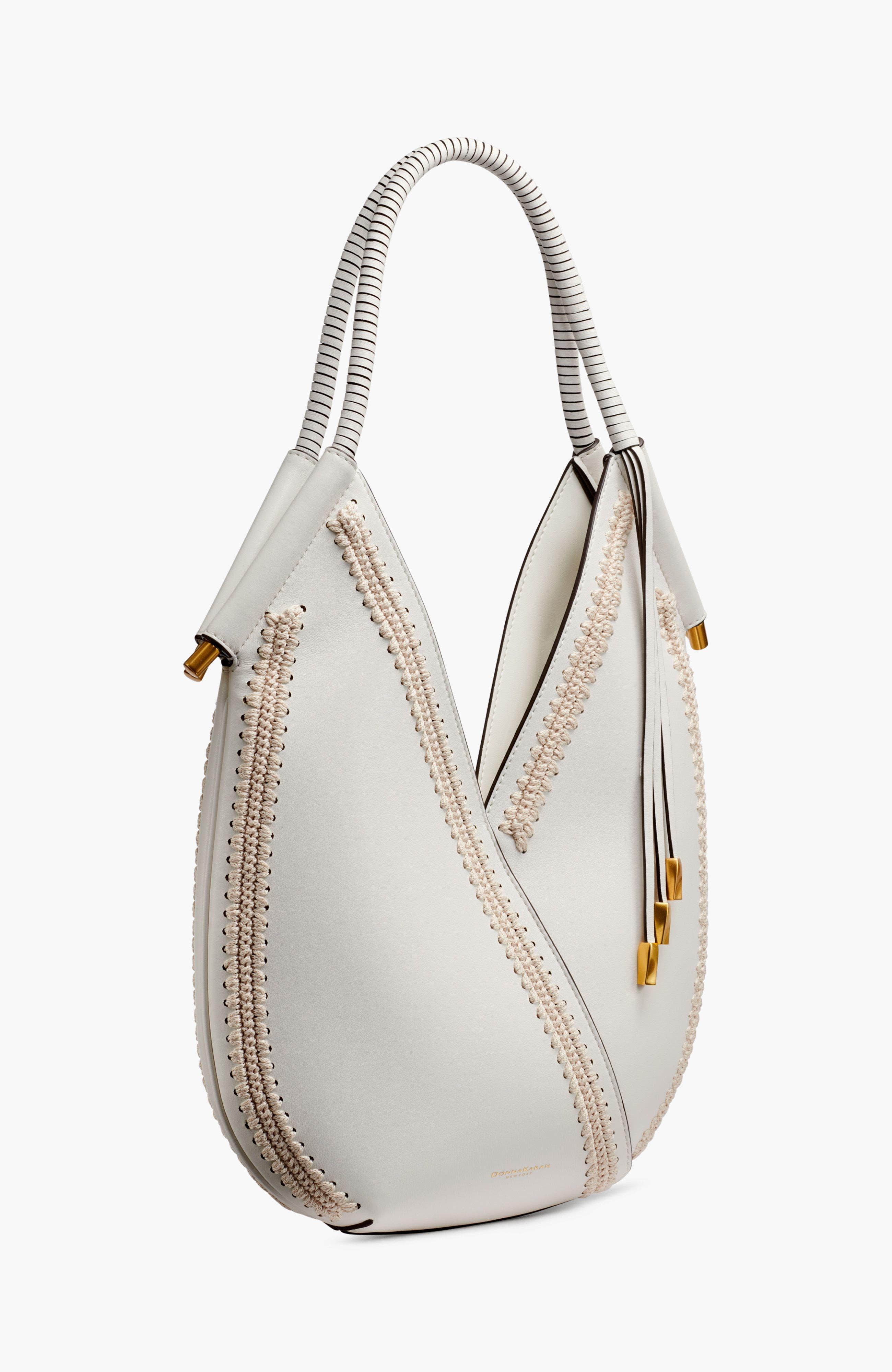 Baldwin Mini Crochet-Trimmed Shoulder Bag, Alternate, color, Brillant White