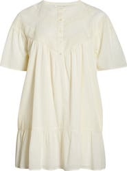 Treasure & Bond Lace Yoke Cotton Shift Dress