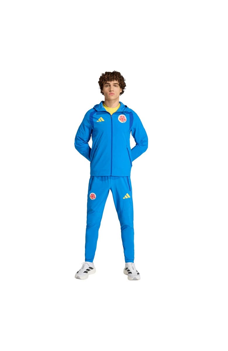 adidas Men's adidas  Blue Colombia National Team FIFA x World Cup 2026 Tiro Travel Raglan Full-Zip Windbreaker Hoodie, Alternate, color, Blue