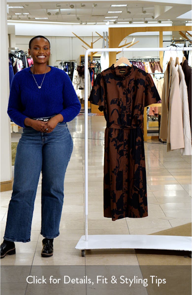 Somerton Floral Print Tie Waist Midi Dress, sales video thumbnail