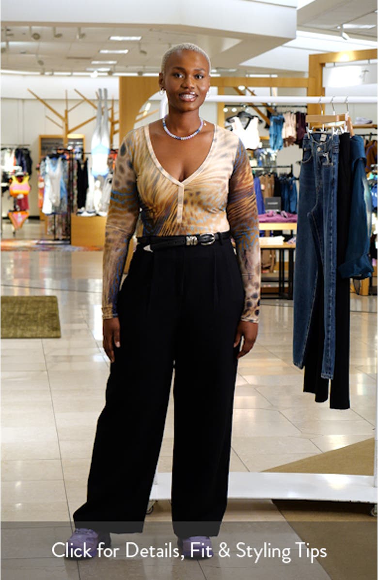 Harris Printed Mesh Bodysuit, sales video thumbnail