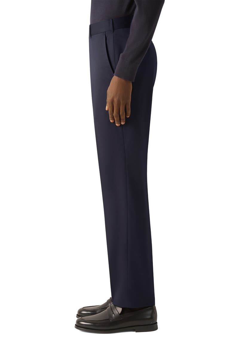 Straight Leg Wool Trousers, Alternate, color, NAVY BLUE