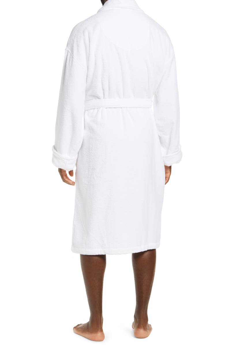 Majestic International Earthright Shawl Collar Terry Robe, Alternate, color, White