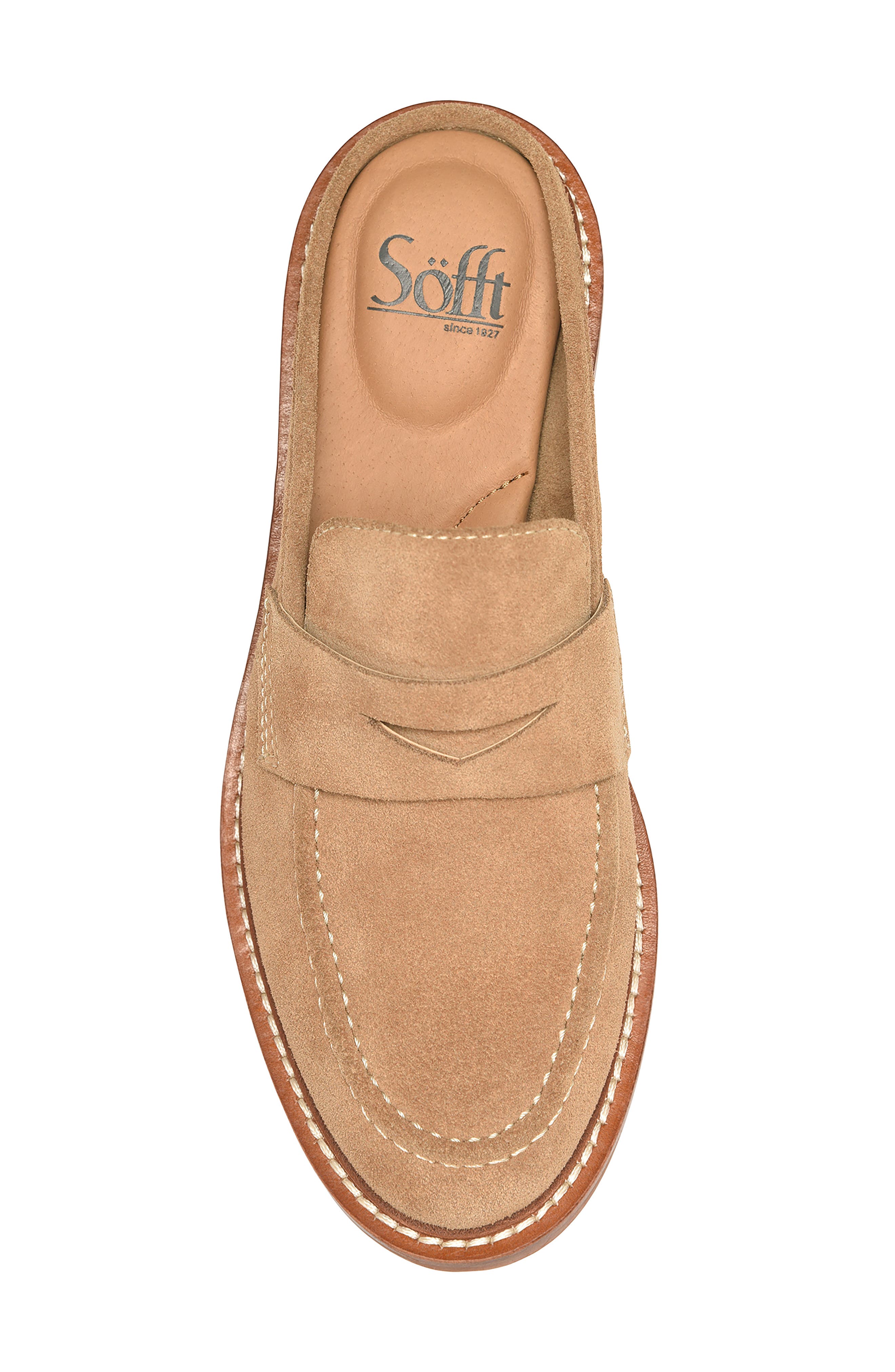 Monique Penny Loafer Mule, Alternate, color, DESERT