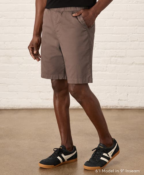 Pact Organic Cotton Daily Twill Midweight Short In Deep Taupe