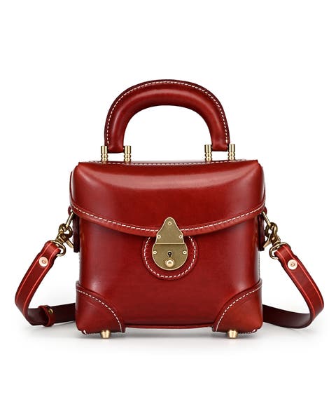 Azalea Genuine Leather Vintage Box Crossbody