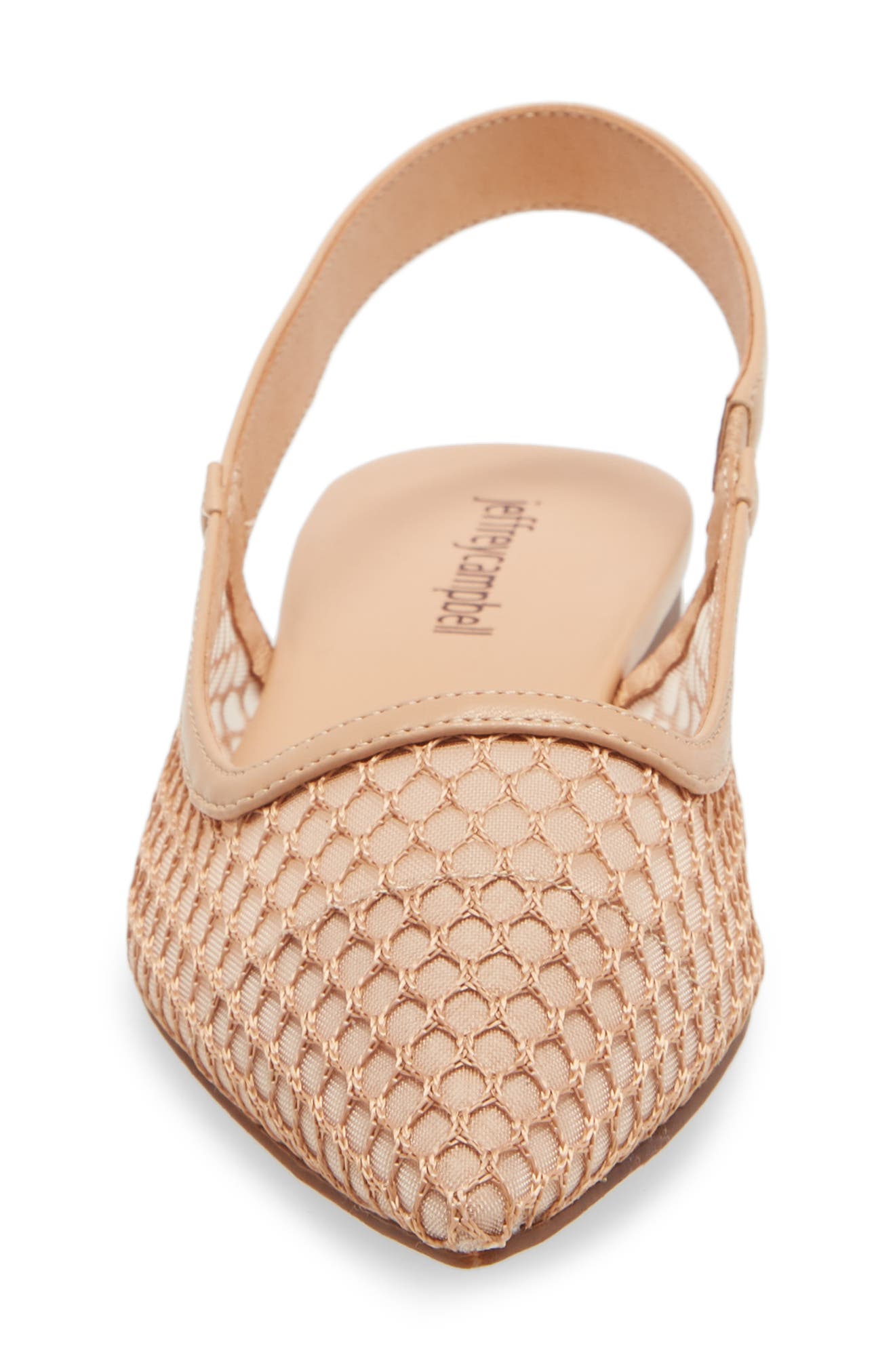 Emelia Mesh Slingback Flat, Alternate, color, NUDE MESH