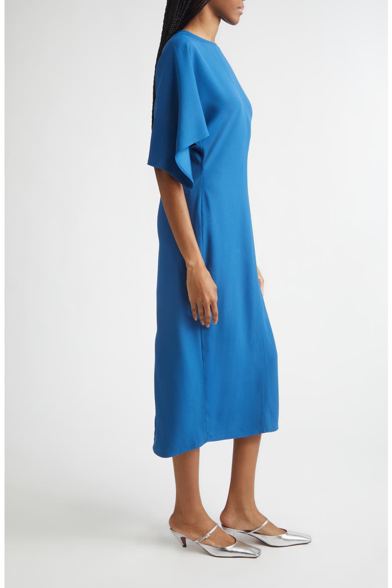 Dolman Sleeve Crepe Midi Dress, Alternate, color, ROYAL BLUE