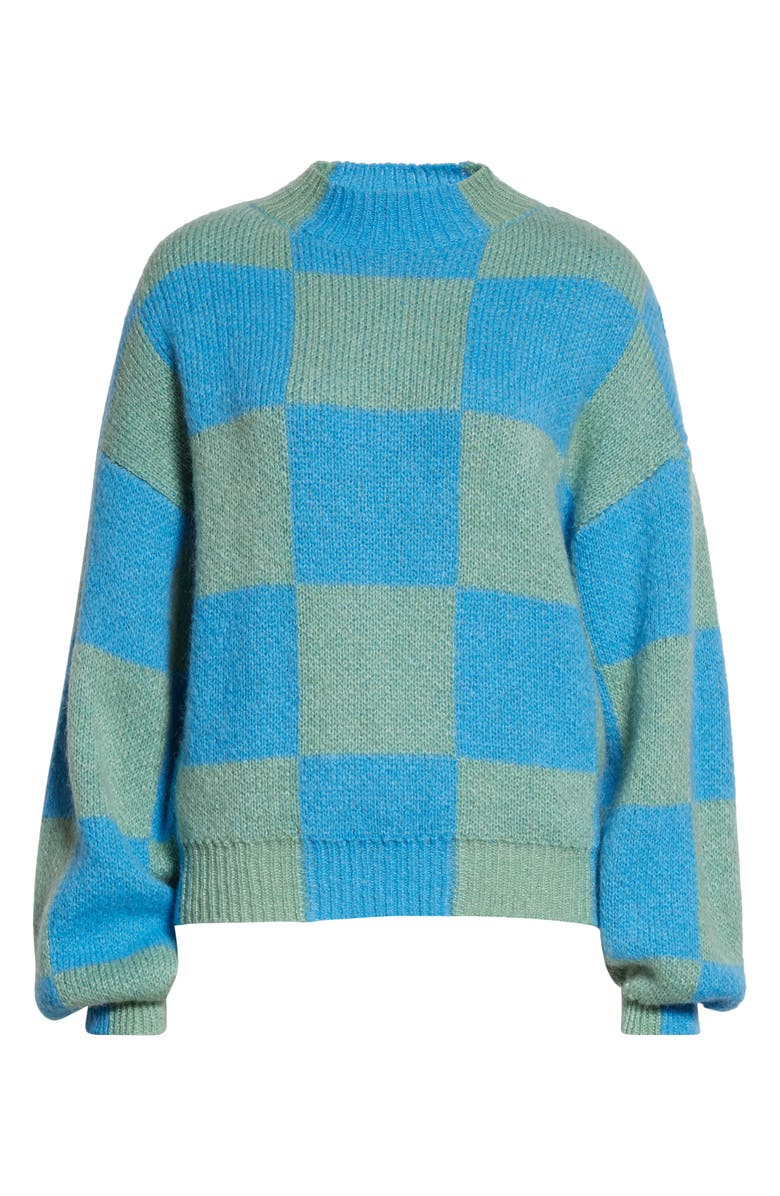 Stine Goya Adonis Checkerboard Balloon Sleeve Sweater, Alternate, color,