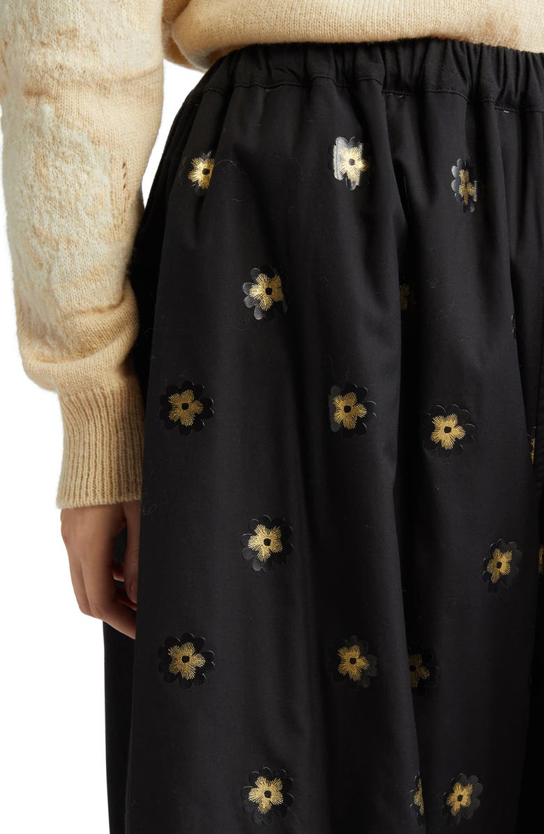 Tao Comme des Garçons Floral Embellished Crop Pants, Alternate, color, 