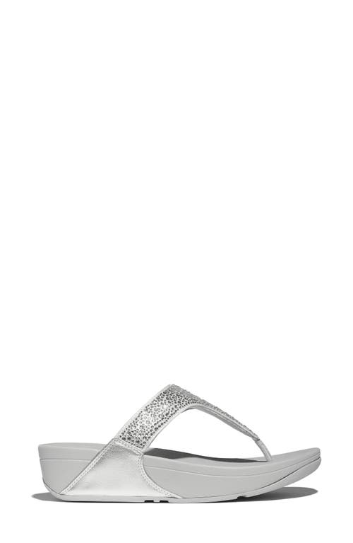 Fitflop Womens Lulu Crystal-mix Toe-post Sandals In Silver