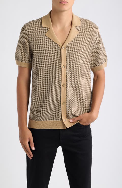 Lomare Cotton Button-Up Sweater