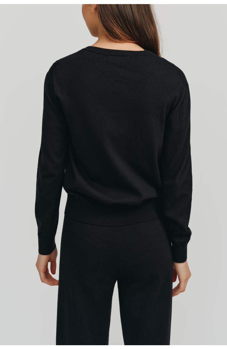 Kathryn McCarron Halle Cardigan, Alternate, color, Black