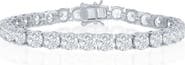 SIMONA Sterling Silver Round Moissanite Tennis Bracelet