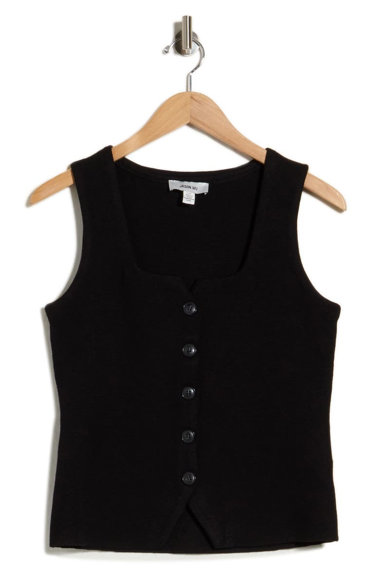 Milano Sweater Vest, Main, color, BLACK