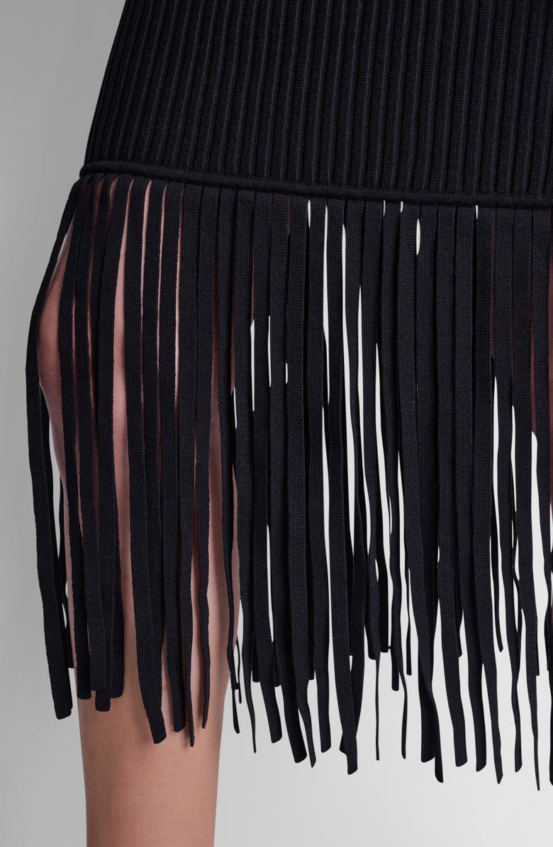 DKNY Fringe Sleeveless Sweater Dress, Alternate, color, 