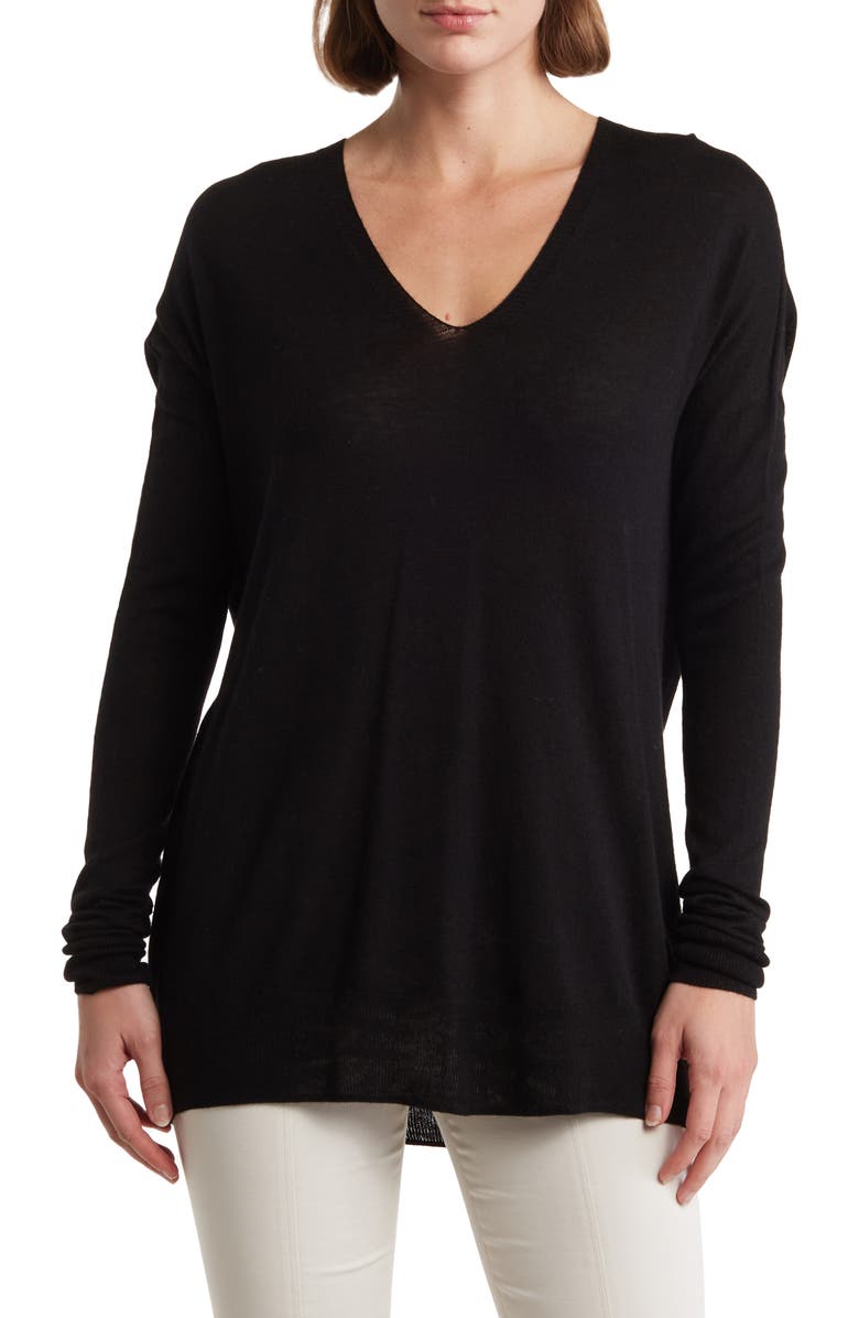 Vince Seamless V-Neck Wool Blend Tunic, Main, color, 