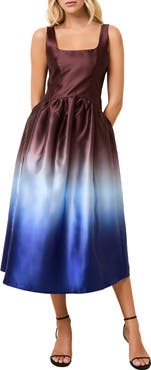 Solid & Striped The Gianna Ombré Colorblock Satin Dress