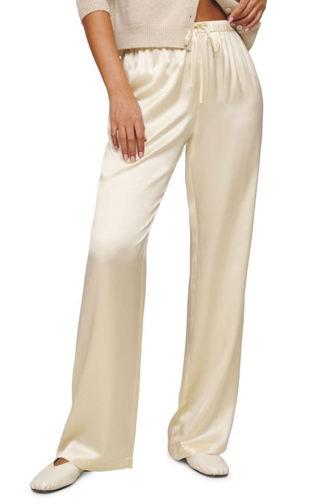 Olina Silk Drawstring Pants