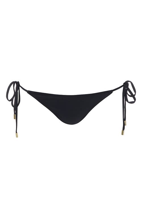Melissa Odabash Cancun Self-tie Mid-rise Bikini Bottoms In Black