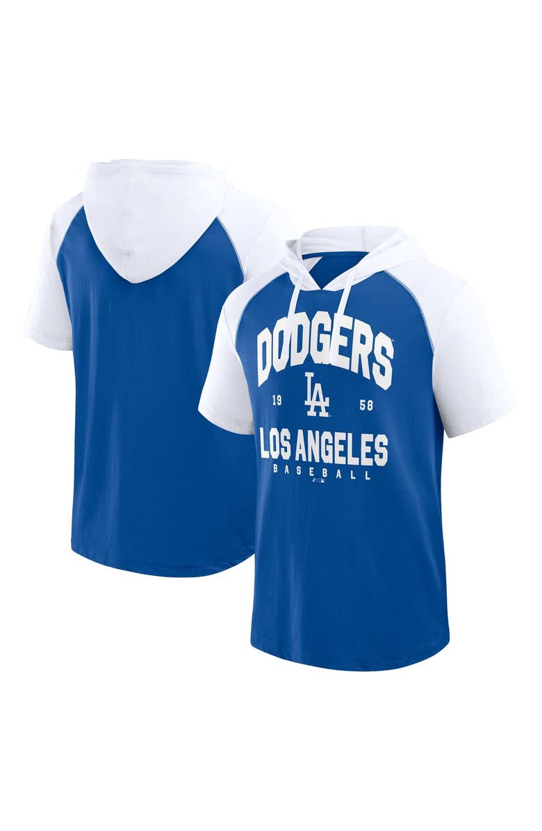 PROFILE Men's Profile Royal Los Angeles Dodgers Big & Tall Short Sleeve Pullover Hoodie, Alternate, color,