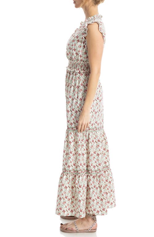 Max Studio Smocked Fit & Flare Maxi Dress