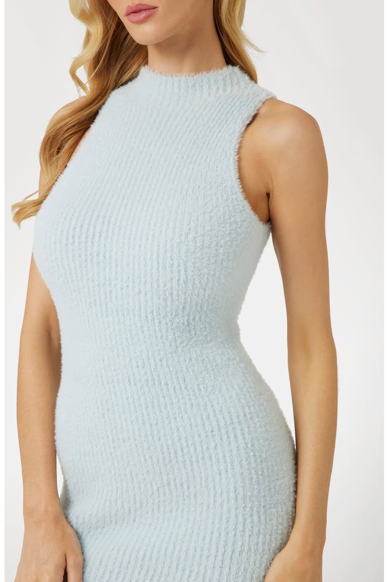 Vero Chenille Sweater Minidress, Alternate, color, SKY HIGH